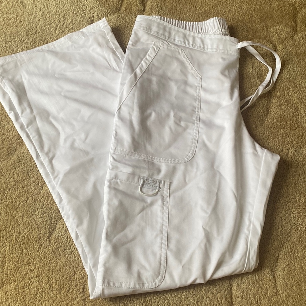 Cherokee white scrub pants